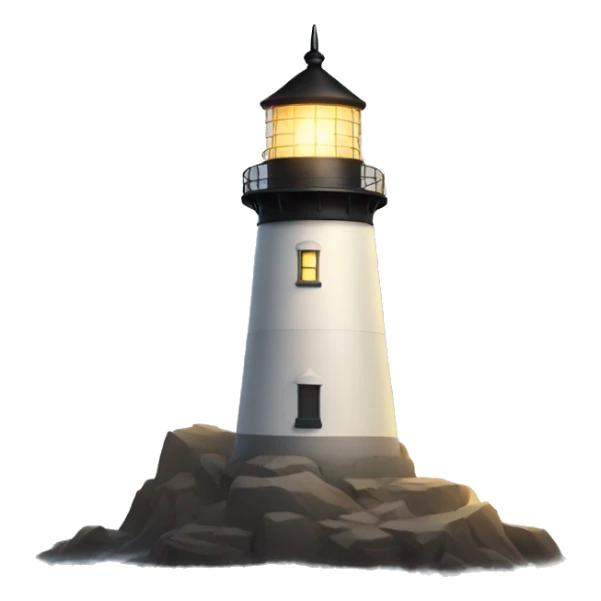 Light house shining beacon of light sticker