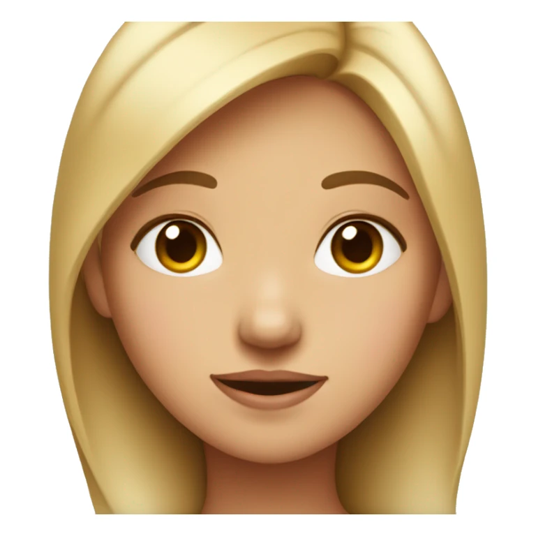 A girl who blushes and looks on the side sticker