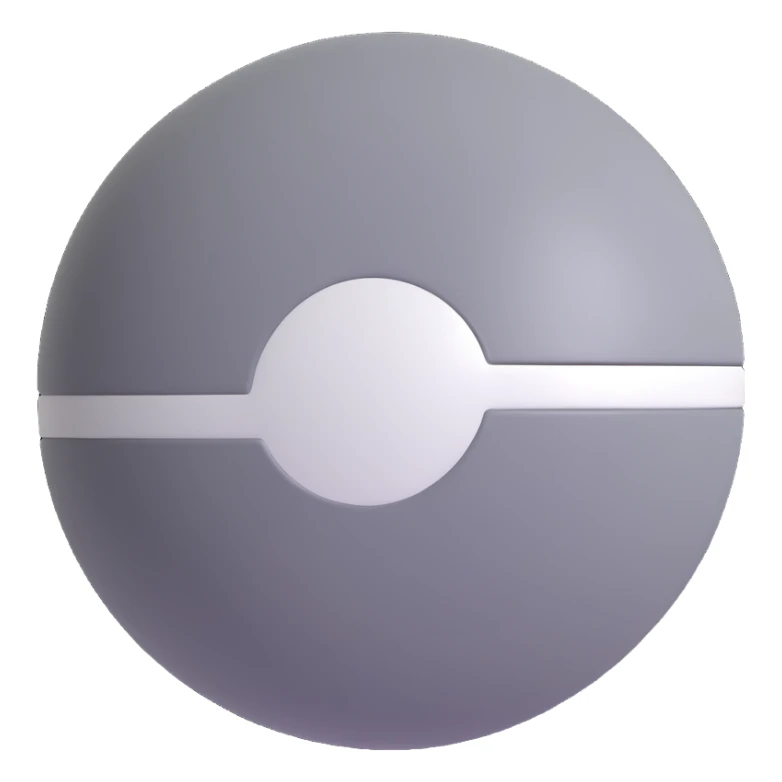 Mercury emoji, smooth gray ball, moon-like, with white scars from impacts and lighter plains sticker