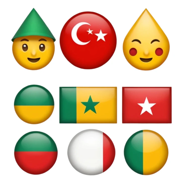 Kürdistan bayrağı emoji 🇹🇯 bunun gibi sticker