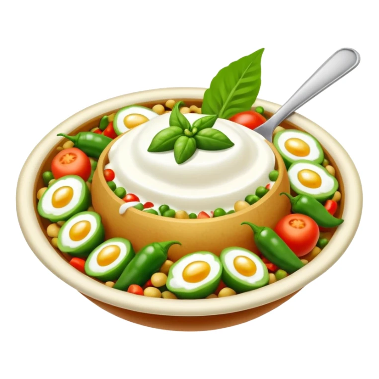 Pakistani dish named chaat its has yougurt and green chilli and vegetables in it sticker