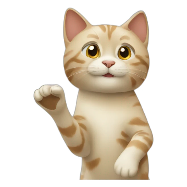 cats being neighbors that say hello and wave sticker