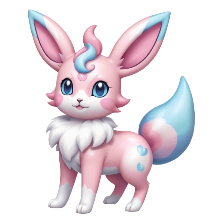Kawaii Gorgeous Beautiful Shiny Sparkly Sylveon-Pokémon full body sticker