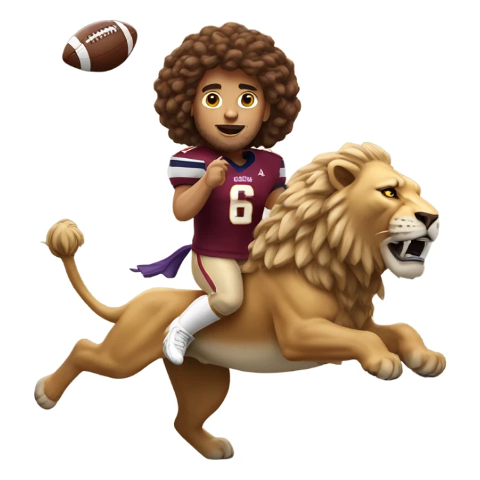 Washington football team riding a lion sticker