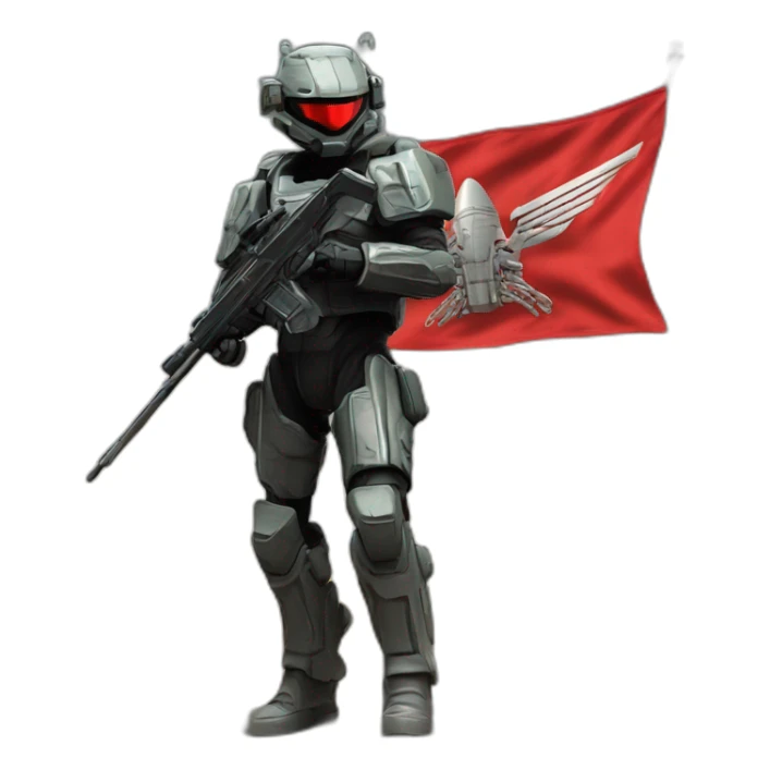 Starship troopers mobile infantry flag￼ sticker