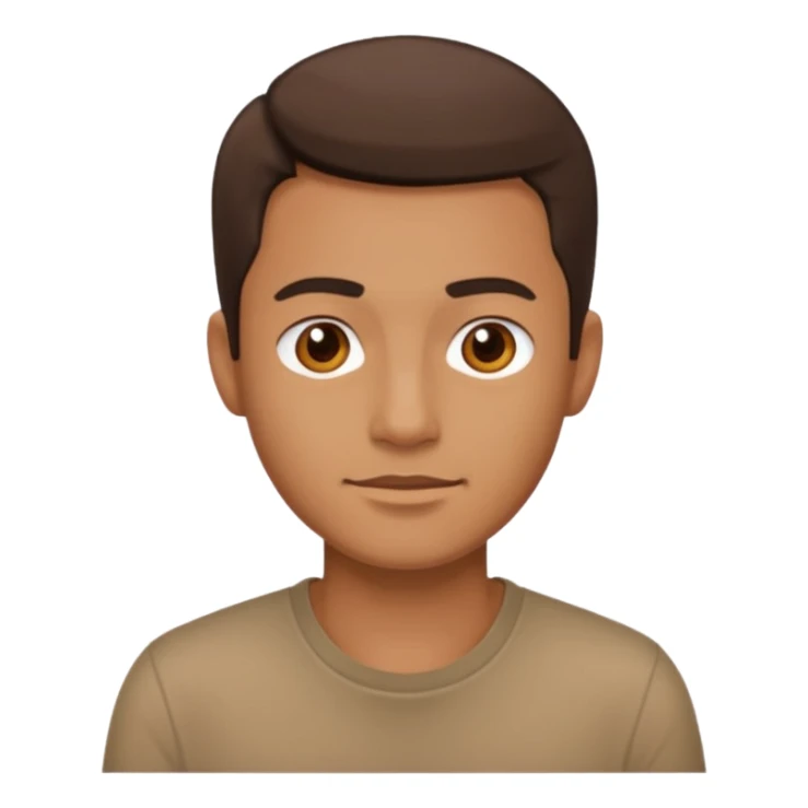 man wear brown shirt sticker