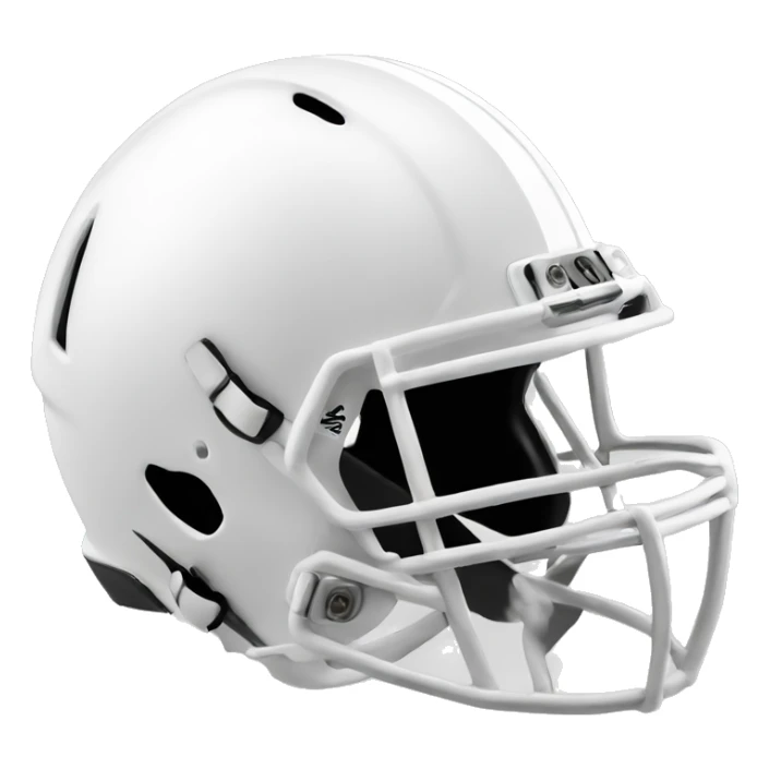 white football helmet with dollar sign on the side sticker