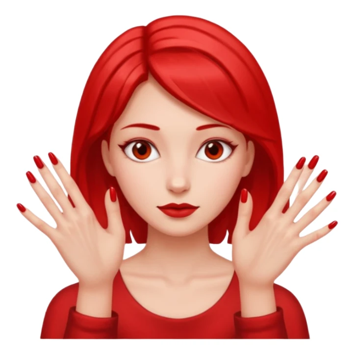 Girl with two hands in front no flowers and make them at different levels sticker