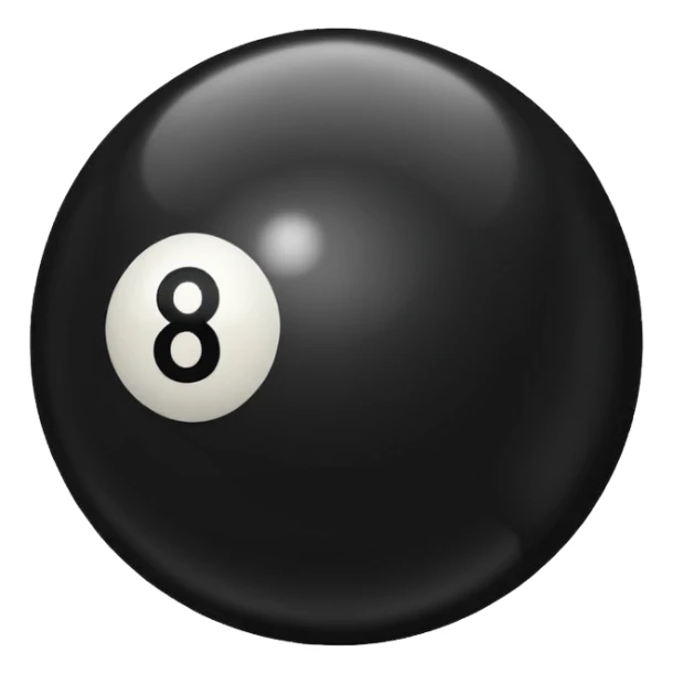 As este emoji 🎱 pero ponele un 1 a la par del ocho  sticker