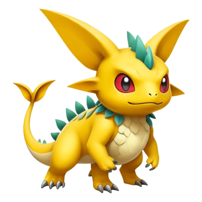 cool exotic fantasy-creature-Fakémon-Pokémon, full body sticker