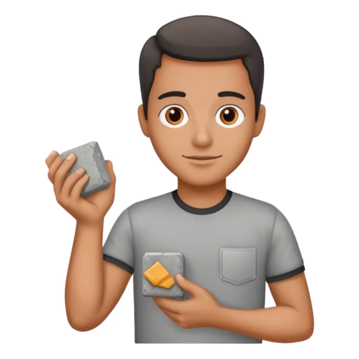 Un portugais avec du ciment dans les mains  sticker