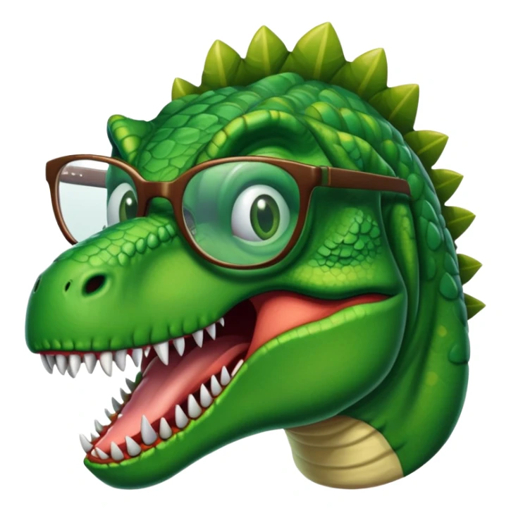 Tyrannosaurus with glasses sticker