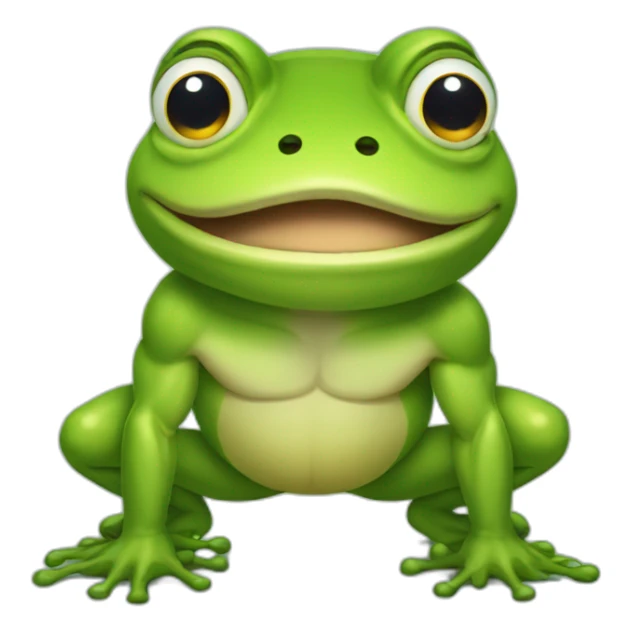 Muscular frog sticker