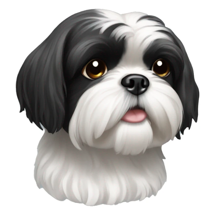 Black and white Shih Tzu sticker