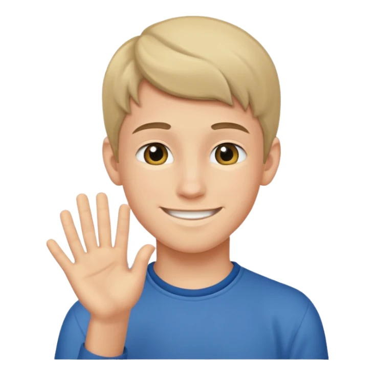 Teen boy wishing luck sticker