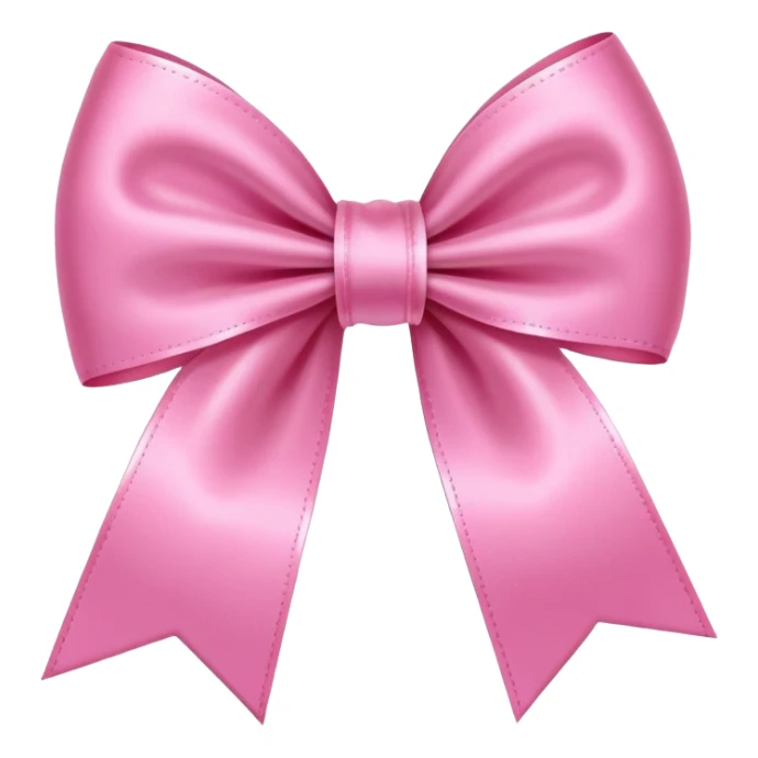cute pink ribbon bow for hair sticker
