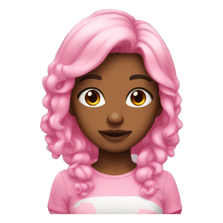 Cute pink vibe emojis  sticker