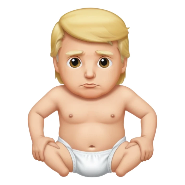 President Trump wearing diaper sticker