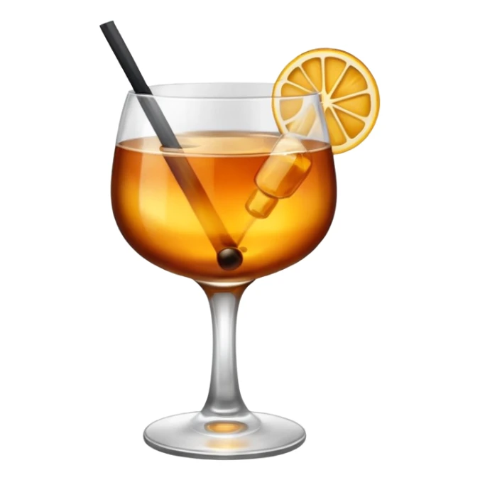 cocktail in a whisky glass sticker