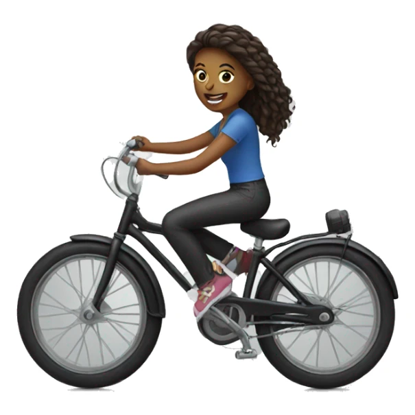 girl on bike sticker