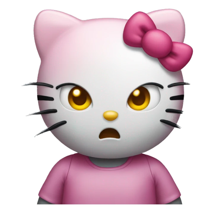 Angry hello kitty sticker