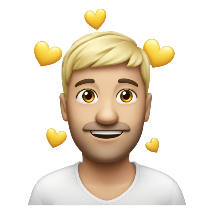 Emoji mit Herzen im Kopf fliegen ￼ sticker