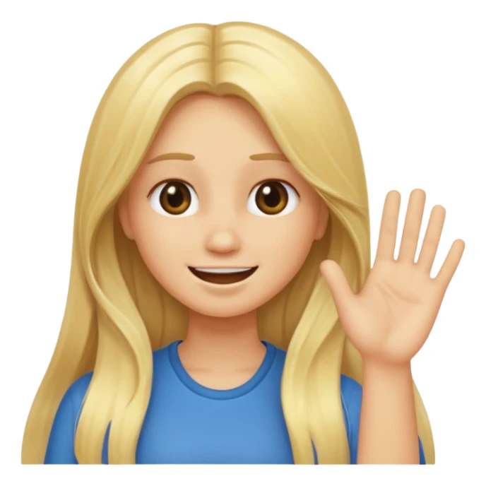 blonde female long hair saying stop smiling funny sticker