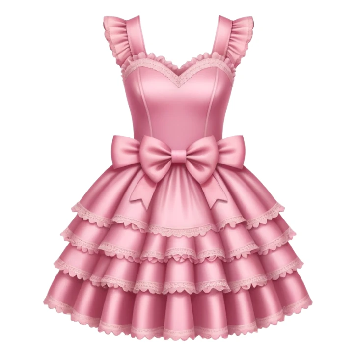 Pink dress with coquette detailing  sticker