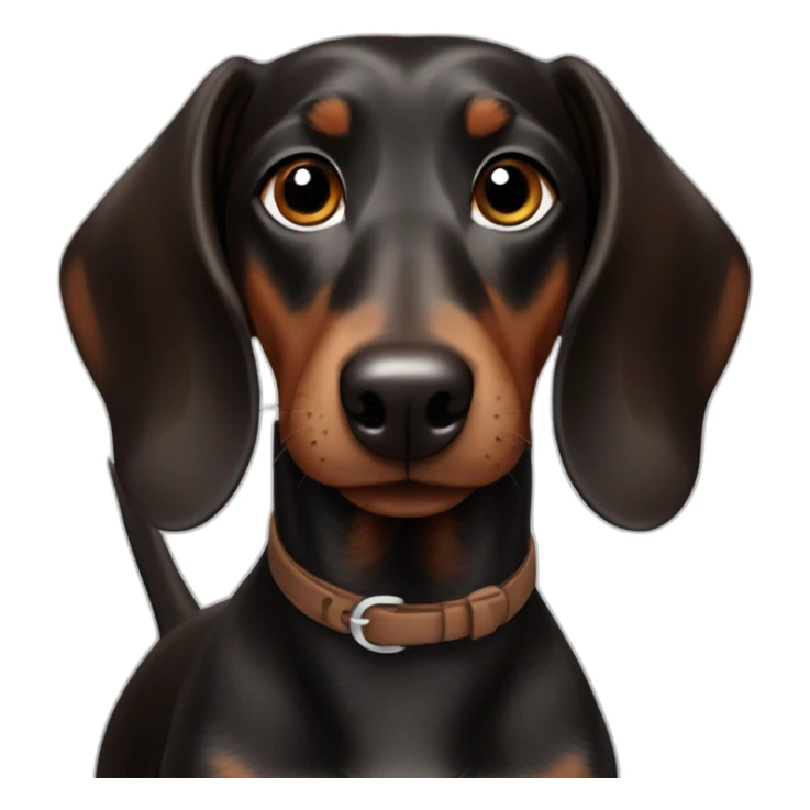 A friendly Black and Chocolate Dachshund greeting you with a wagging tail. sticker