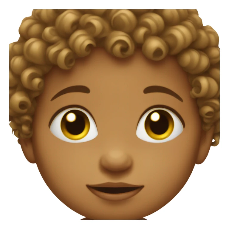 Baby with curly hair sticker