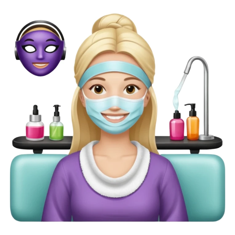 lady is relaxing in beauty salon sticker