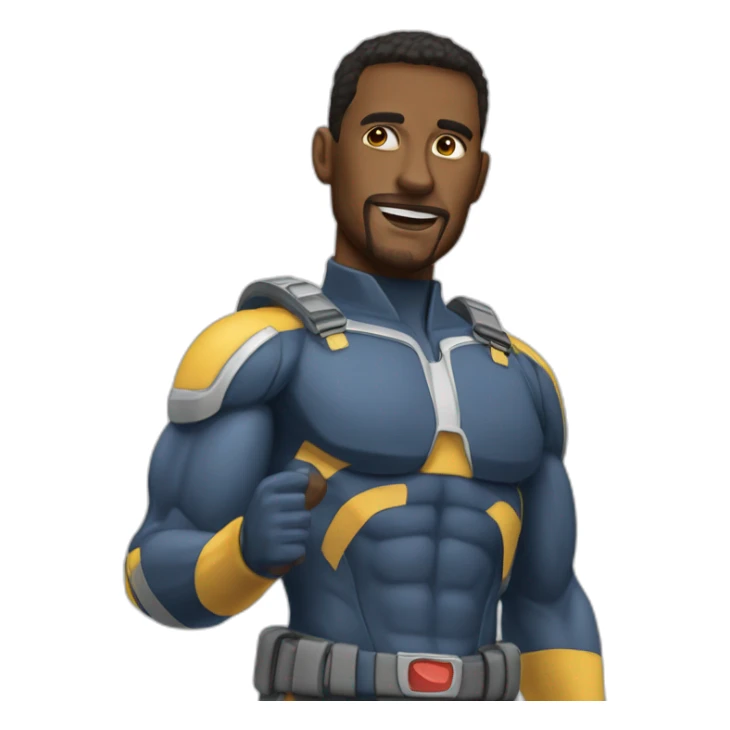 Súper man saca el dedo del medio sticker