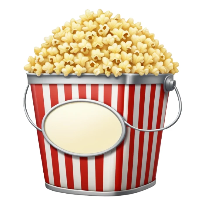 bucket of popcorn and a movie screen sticker
