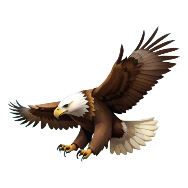 Collage of wild animals: a majestic bear in a lush green forest, a soaring eagle in the sky. A vibrant and detailed nature scene, capturing the beauty of wildlife. Transparent background. sticker