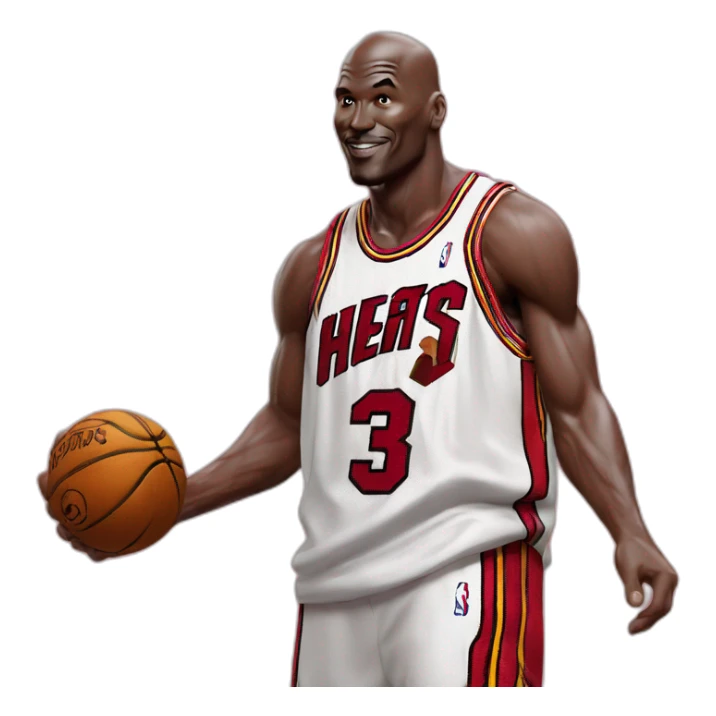 Michael Jordan in jersey of Miami heat sticker