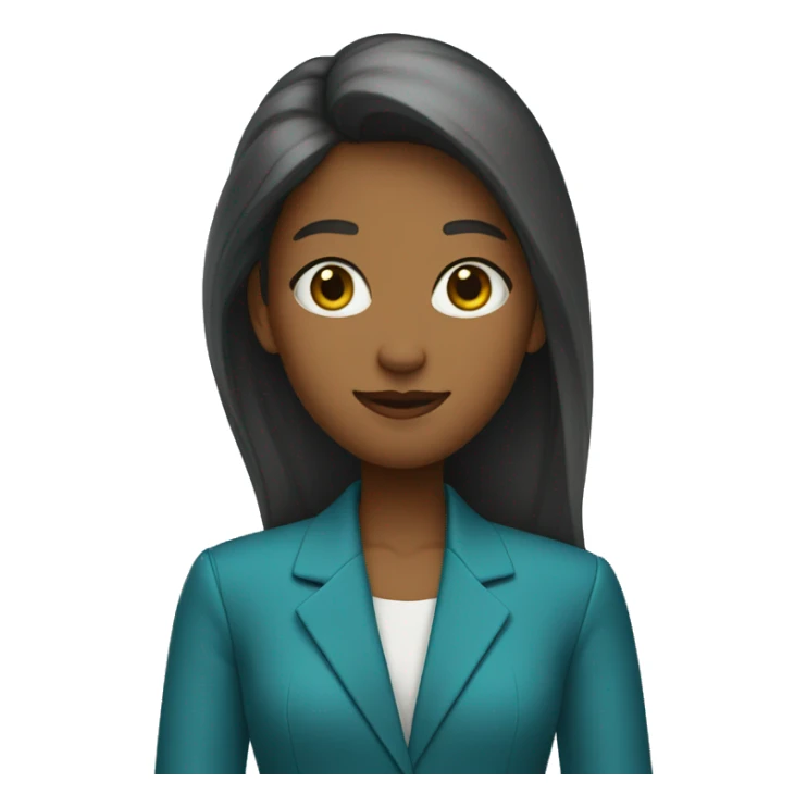 A girl College student with Blue-Geen-ish Blazer doing a Presentation  sticker