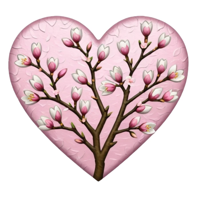 Vangogh almond blossom heart sticker