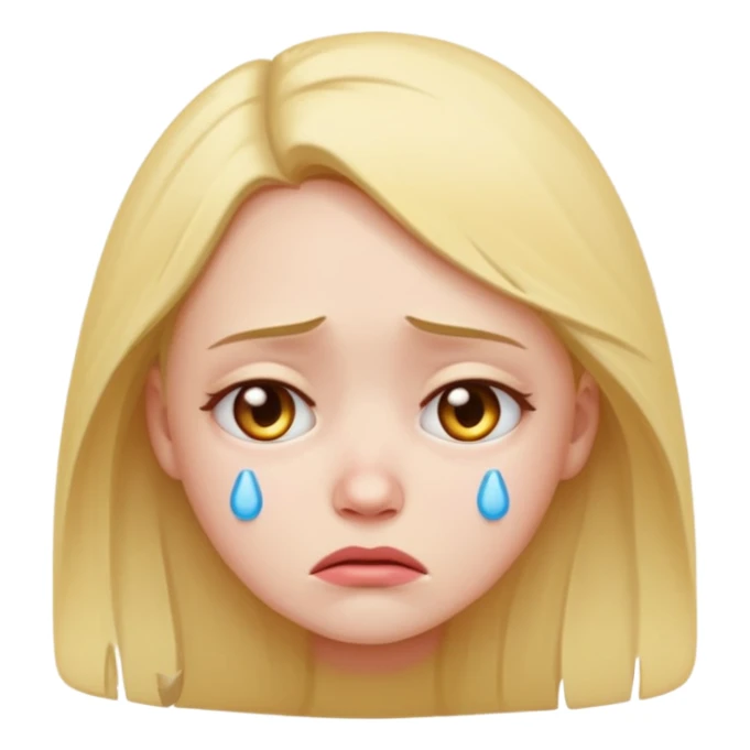 sad girl emoji sticker