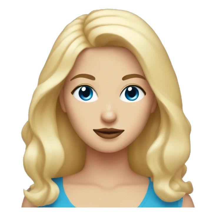 blonde woman with blue eyes holding black cat sticker