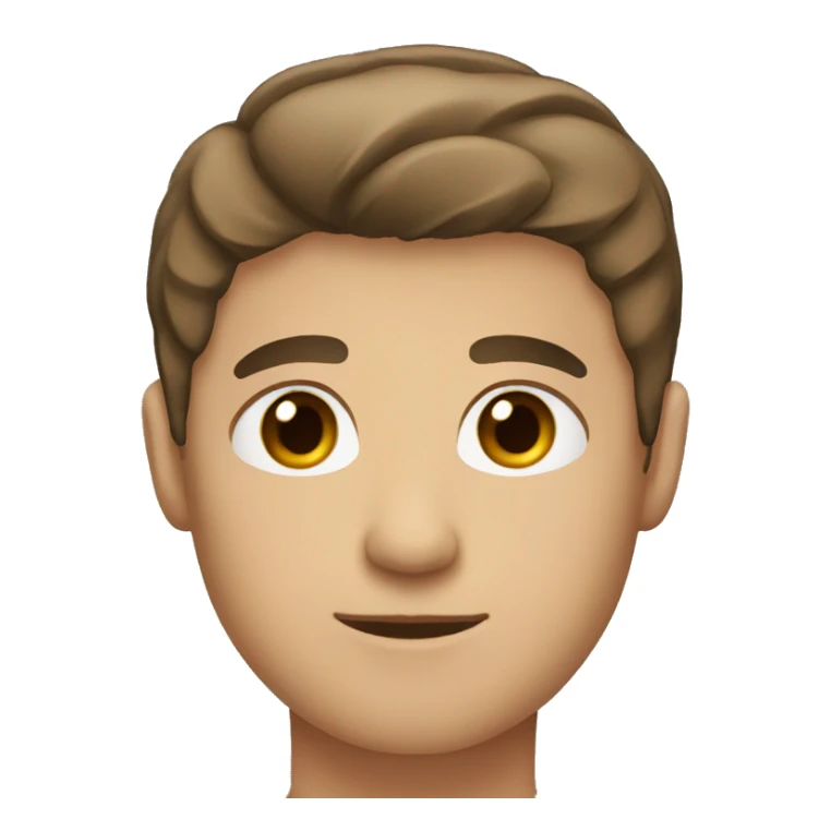 brown eyed male with short brown hair sticker