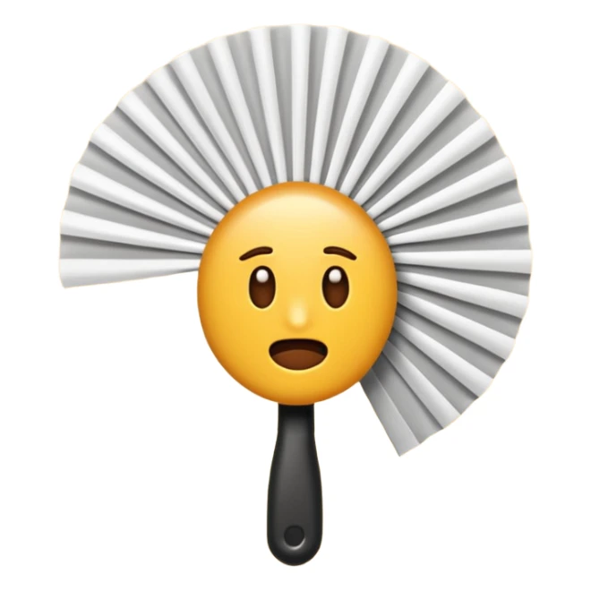 Create a shit emoji being thrown from a fan, like "shit in the fan" expression sticker