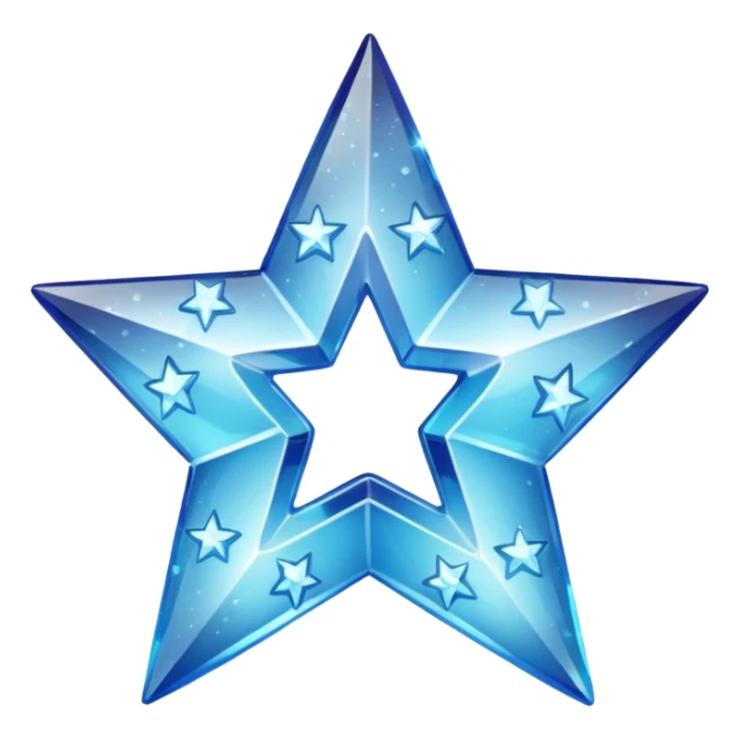 carved crystal star a shining "$" symbol sticker