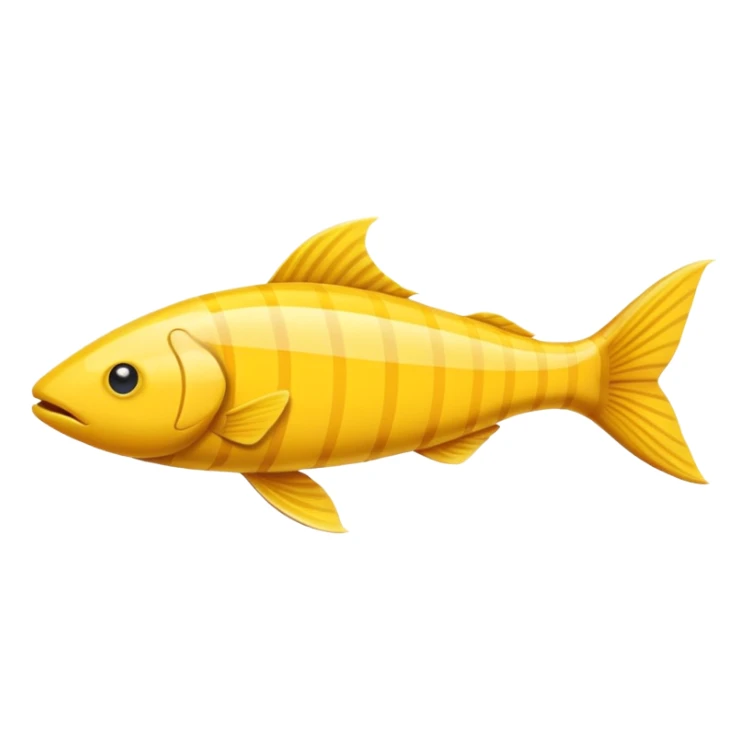 Yellow  çizgili uzun balık sticker