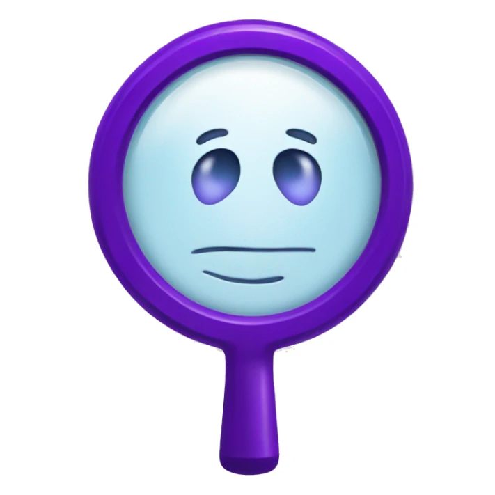 purple magnifying glass sticker