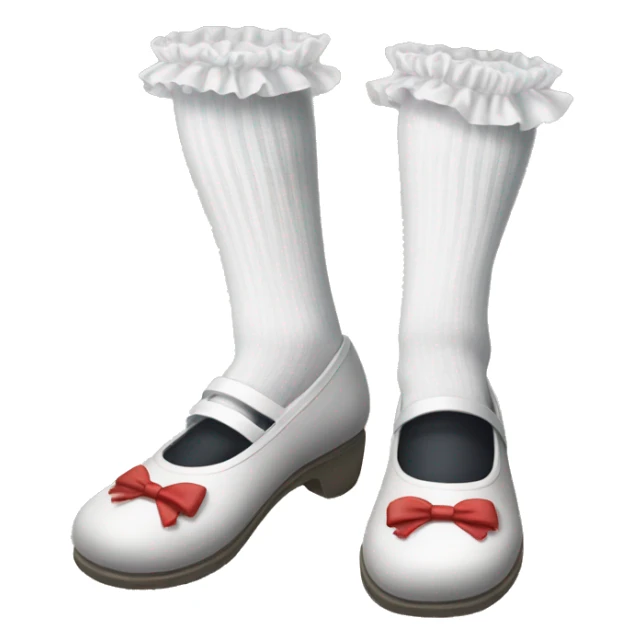 mary jane shoes and frilly white socks sticker