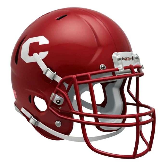 college football player helmets dark red  sticker