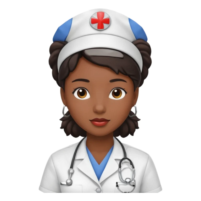 young black woman nurse sticker