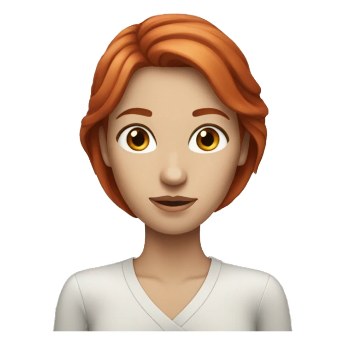 Red hair blue eyes woman  sticker