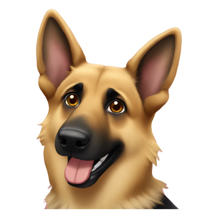 Blonde and brown German shepherd holding a sign that says “Happy New Year” sticker