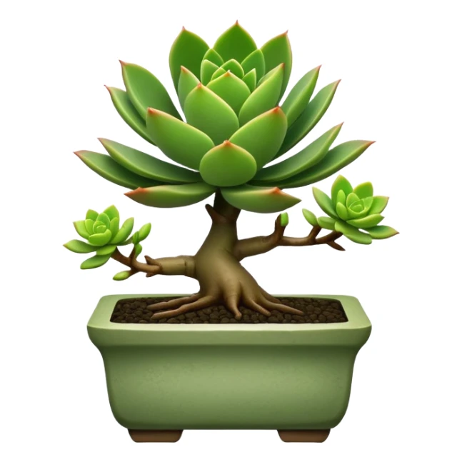 succulent bonsai plant sticker
